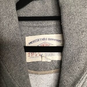 Y2K Men’s American Eagle  Shawl CollarGrey Vintage Classic 1977 w/ pockets USXS